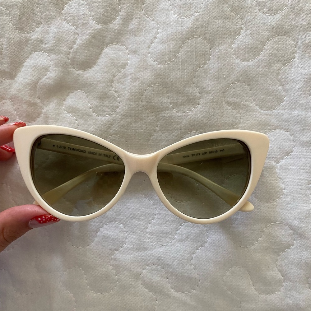 Tom ford white cat eyes